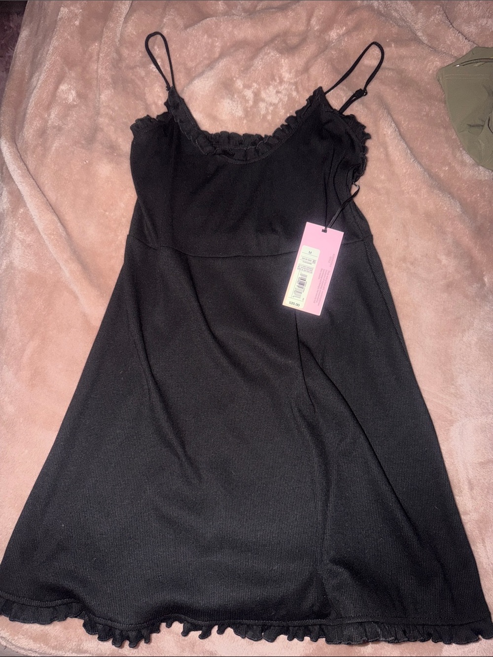 Future Collective Alani Noelle Ruffle Trim Slip Dress